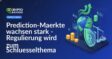 Digitale Kurven auf blauem Hintergrund mit Symbolen von Euro, Diagrammen und Waage als Symbol für Regulierung