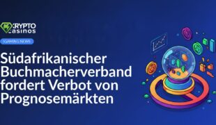 Mann hält Smartphone mit Wett-App, im Hintergrund Spieltisch mit Jetons und Karten unscharf sichtbar.