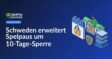 Kalenderblatt mit Vorhängeschloss, Regierungsgebäude mit Schildemblem, Serverstapel mit grünem Häkchen.