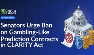 Capitol building behind a document marked with a red prohibition symbol and a shield blocking a stack of coins.