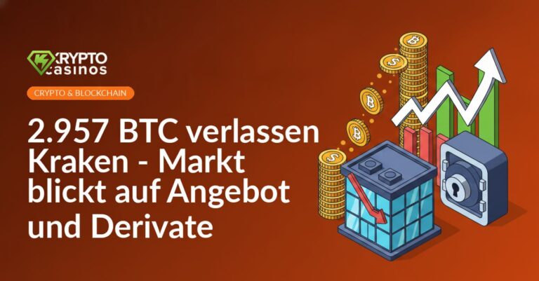 Stapel goldener Münzen fließt in digitalen Tresor, modernes Börsengebäude, fallendes Balkendiagramm, grüner Kerzenchart mit Pfeil nach oben