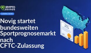 Zulassungsurkunde mit goldener Siegelse, USA-Karte mit vernetzten Punkten, Balkendiagramm mit gestapelten Münzen.