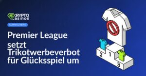 Fußballtrikot mit leerer Vorderseite, rotes Verbotssymbol über der Brust, Podium mit kleinen Trikots in drei Stufen