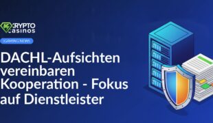 Ein Serverschrank, ein Schutzschild aus Metall und gestapelte Dokumente.