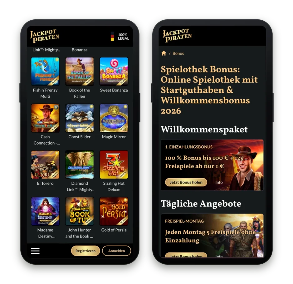 Mobiler Screenshot von Jackpot Piraten