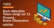 Computerbildschirm mit einem aufwärts gerichteten Diagramm und einfachen Goldmünzen.