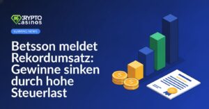Steigendes Balkendiagramm, gestapelte Goldmünzen und ein offizielles Dokument.