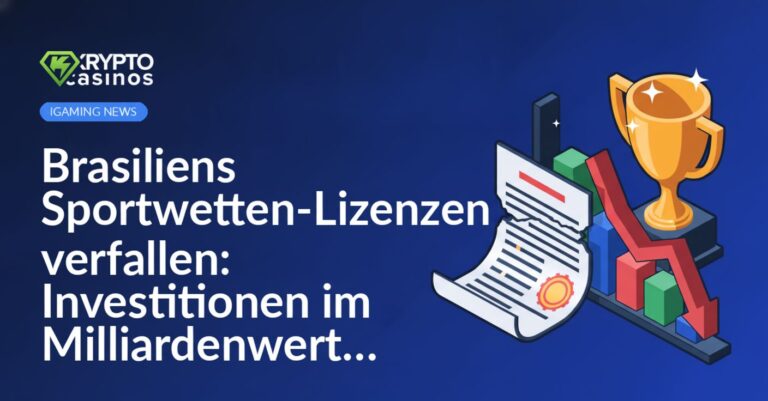 Zerrissenes juristisches Dokument, ein goldener Pokal und ein fallendes Balkendiagramm.