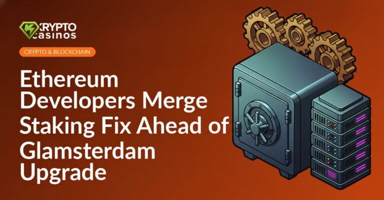 A heavy metal safe and a server rack connected by interlocking gears.