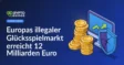 Ein Computerbildschirm, davor ein Stapel Goldmünzen und ein zerbrochener Schild.