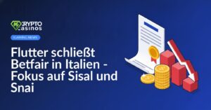 Offizielles Dokument mit Siegel, gestapelte Münzen und ein rotes, fallendes Diagramm.