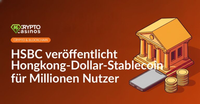 Klassisches Bankgebäude, ein Smartphone mit leerer Bezahl-App und gestapelte blanke Goldmünzen.