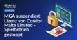Computerbildschirm mit Dashboard, großem Vorhängeschloss und einem offiziellen Dokument mit Siegel.