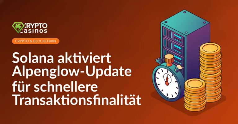 Ein Server-Rack, eine analoge Stoppuhr und ein Stapel unbedruckter Goldmünzen.