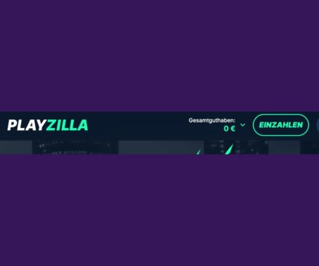 Das Bild zeigt den Weg zum Einzahlungsbereich bei Playzilla DE